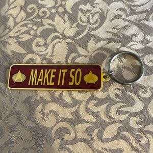 1994 Star Trek Keyring Make It So Movie Tv Series Entertainment